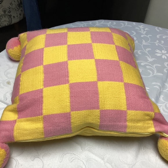 McKenzie child pillows, rear, black, print, yellow, and pink retired - Picture 10 of 11